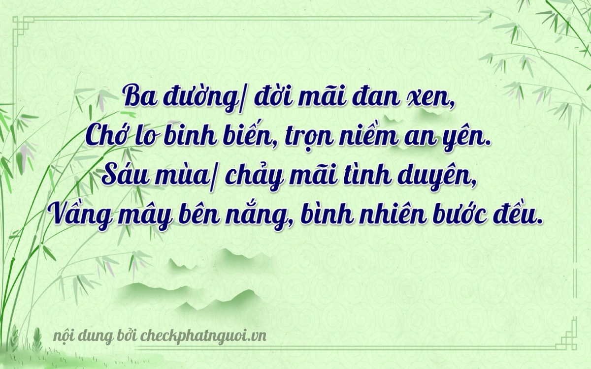 Bài thơ ý nghĩa cho <b>biển số 98A-30609</b> tại website checkphatnguoi.vn