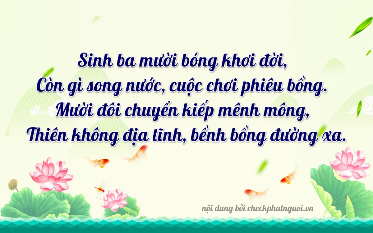 Bài thơ ý nghĩa cho <b>biển số 98A-31012</b> tại website checkphatnguoi.vn