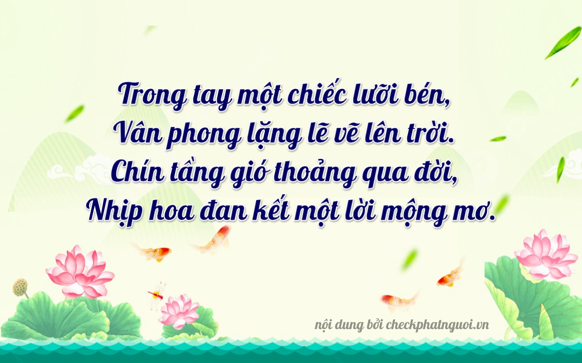Bài thơ ý nghĩa cho <b>biển số 98A-31190</b> tại website checkphatnguoi.vn