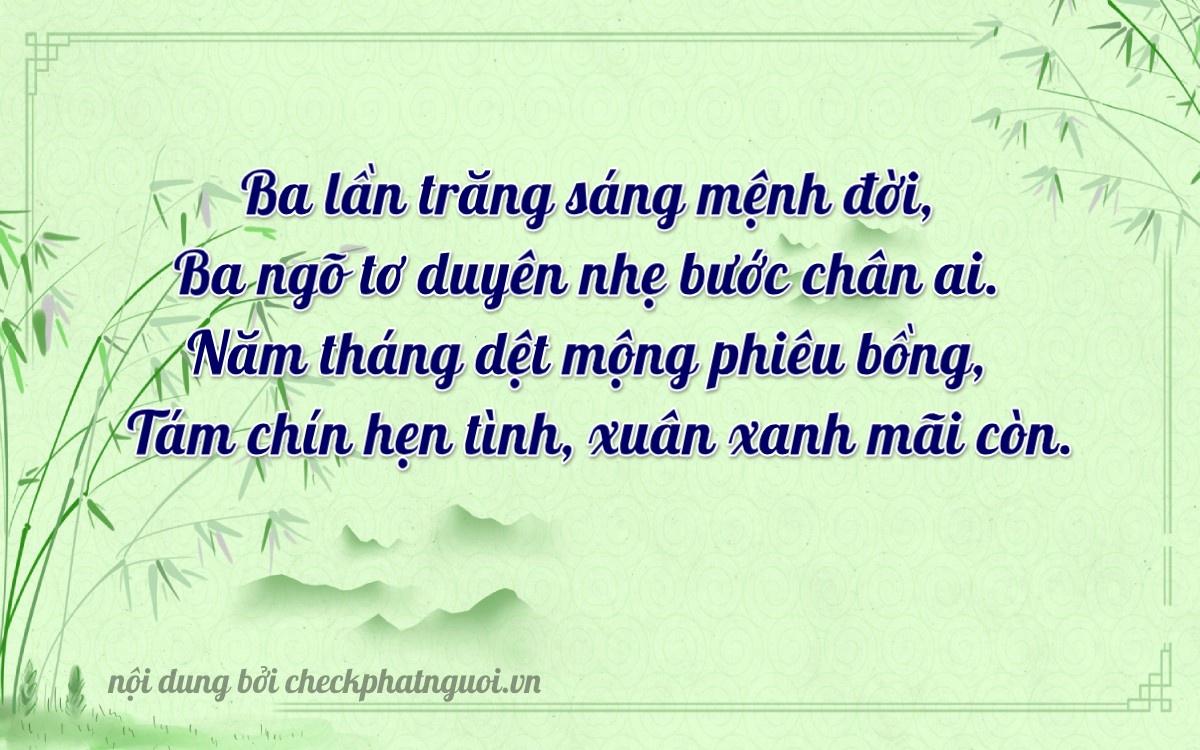 Bài thơ ý nghĩa cho <b>biển số 98A-33358</b> tại website checkphatnguoi.vn
