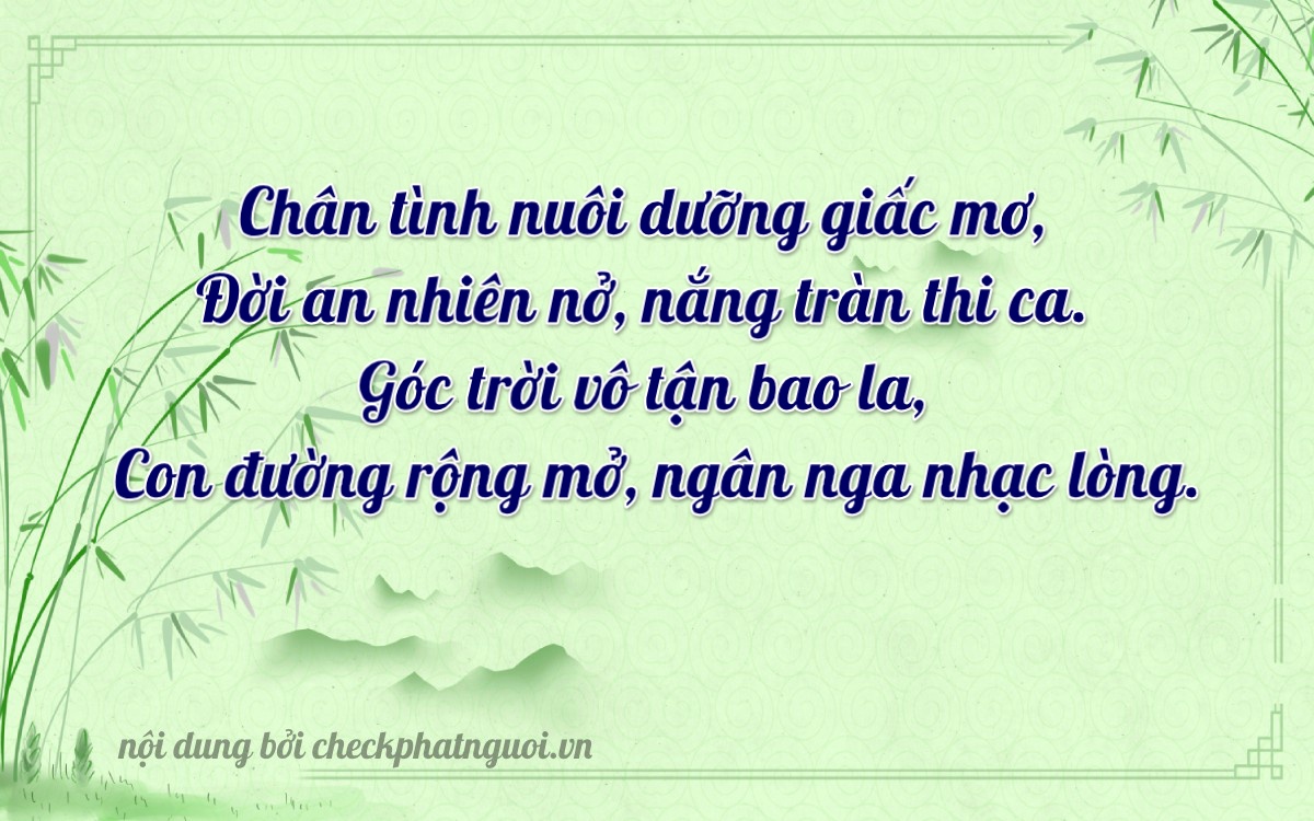 Bài thơ ý nghĩa cho <b>biển số 98A-41445</b> tại website checkphatnguoi.vn