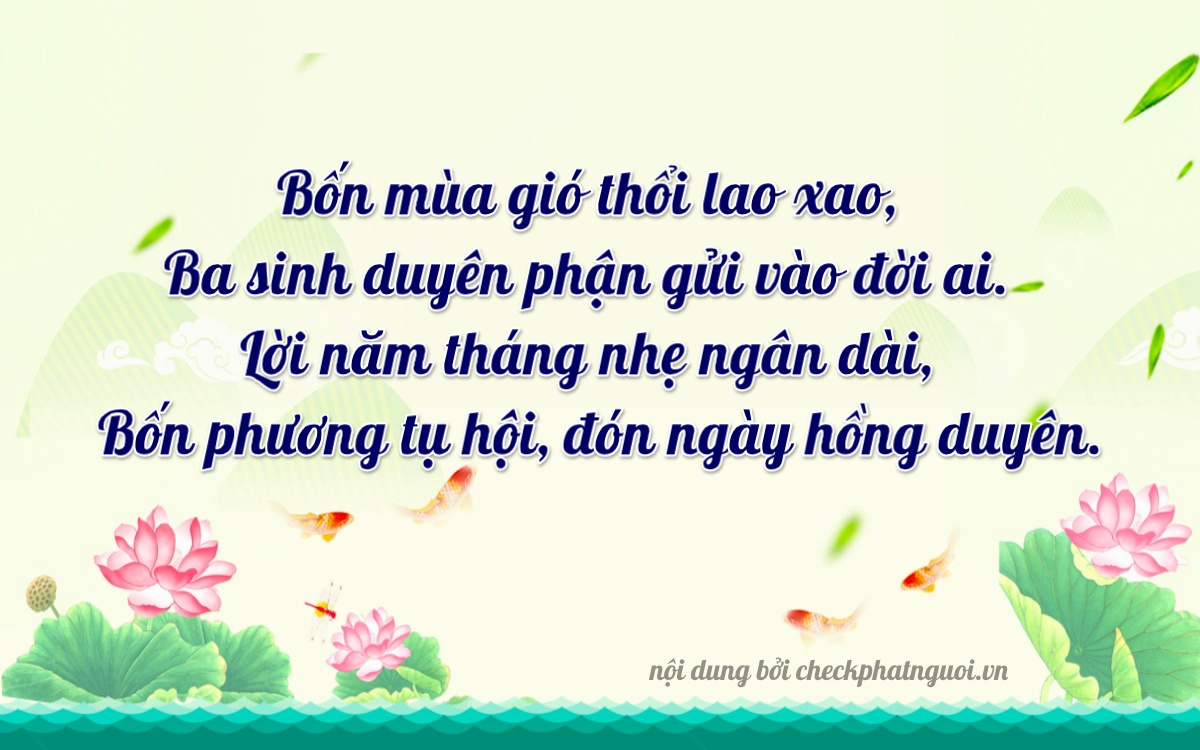 Bài thơ ý nghĩa cho <b>biển số 98A-43545</b> tại website checkphatnguoi.vn