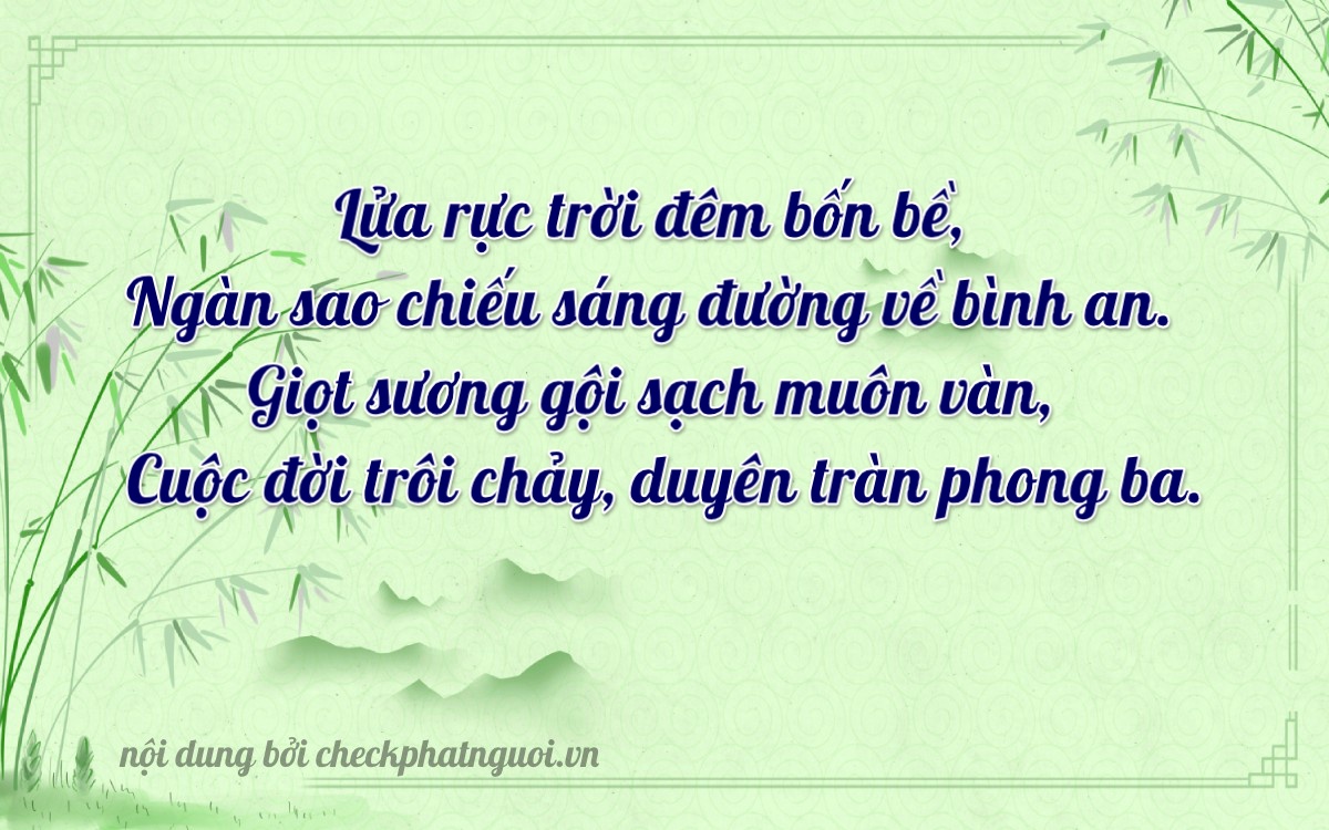 Bài thơ ý nghĩa cho <b>biển số 98A-43943</b> tại website checkphatnguoi.vn