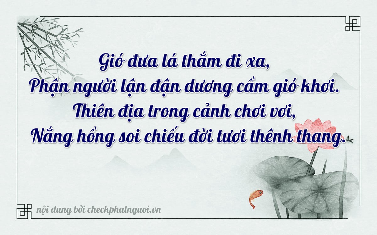 Bài thơ ý nghĩa cho <b>biển số 98A-46387</b> tại website checkphatnguoi.vn