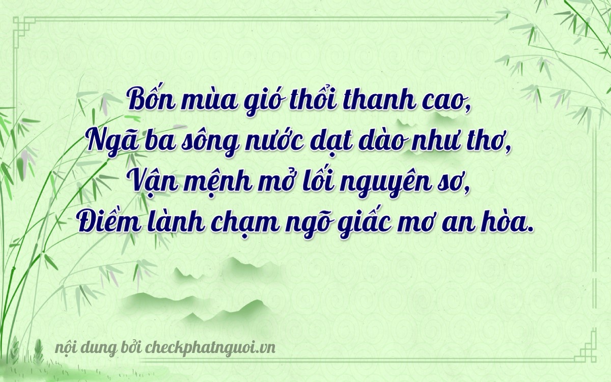 Bài thơ ý nghĩa cho <b>biển số 98A-46523</b> tại website checkphatnguoi.vn