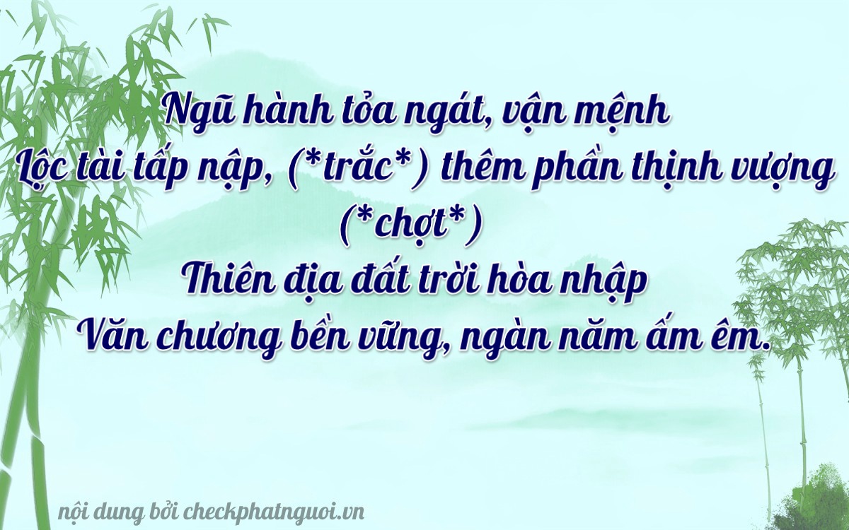 Bài thơ ý nghĩa cho <b>biển số 98A-50529</b> tại website checkphatnguoi.vn