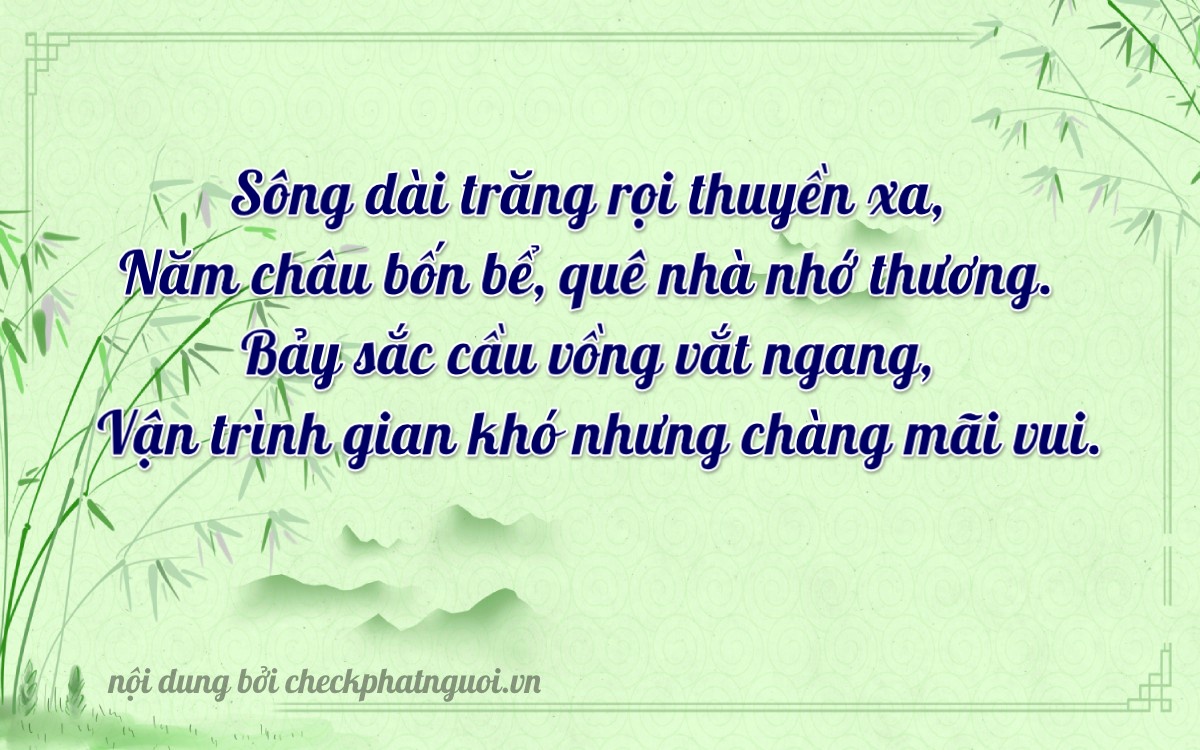 Bài thơ ý nghĩa cho <b>biển số 98A-50769</b> tại website checkphatnguoi.vn