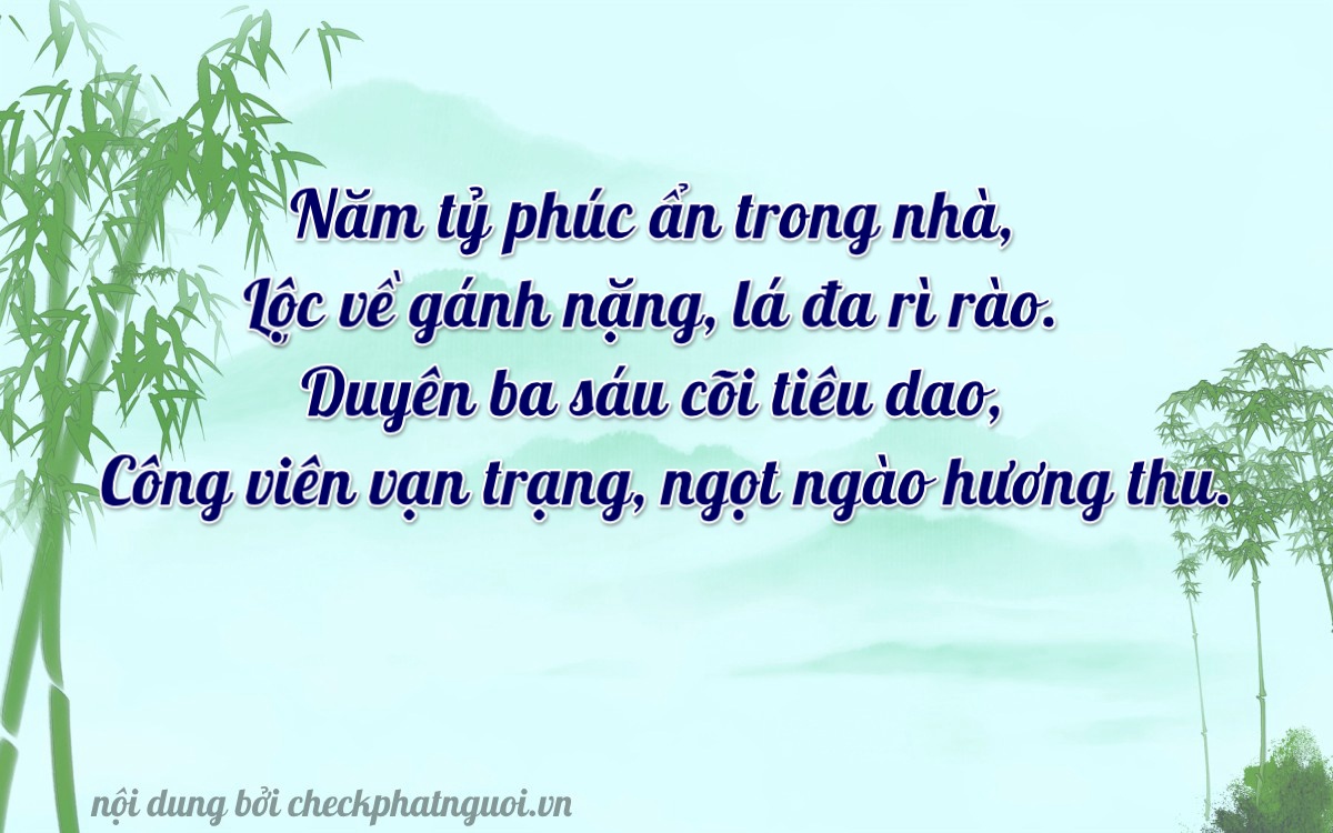 Bài thơ ý nghĩa cho <b>biển số 98A-51360</b> tại website checkphatnguoi.vn