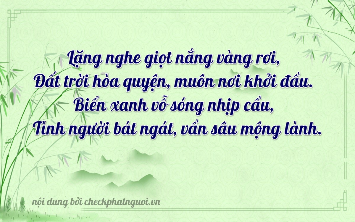 Bài thơ ý nghĩa cho <b>biển số 98A-53240</b> tại website checkphatnguoi.vn