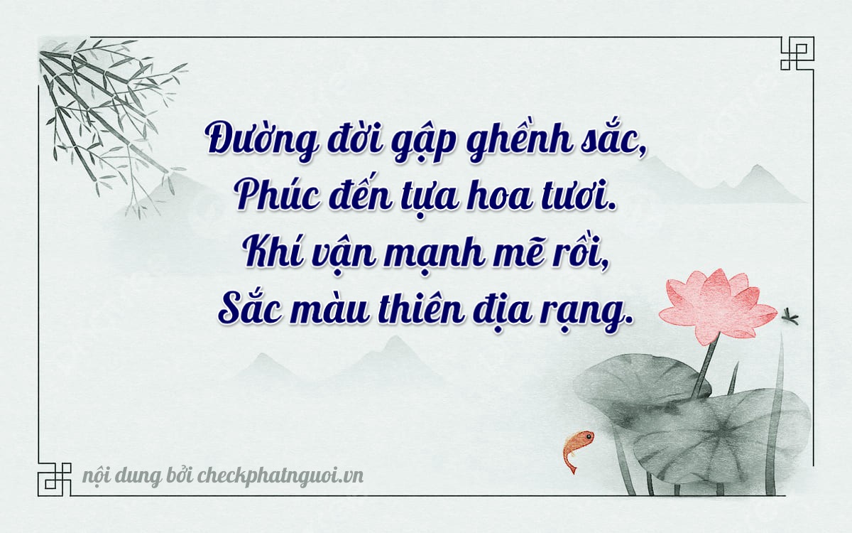 Bài thơ ý nghĩa cho <b>biển số 98A-56778</b> tại website checkphatnguoi.vn