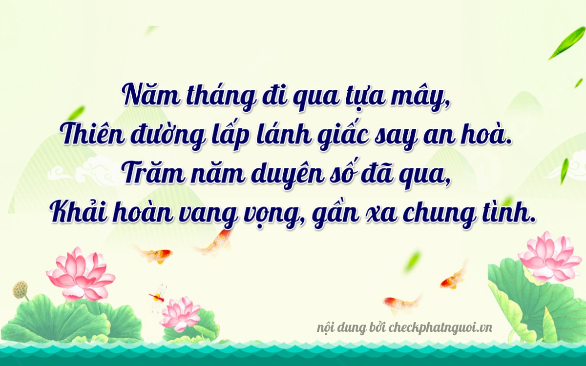 Bài thơ ý nghĩa cho <b>biển số 98A-58134</b> tại website checkphatnguoi.vn