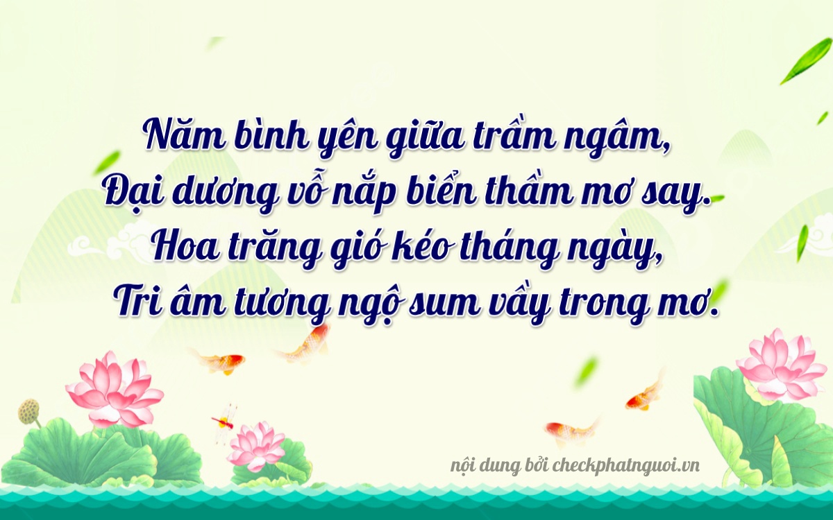 Bài thơ ý nghĩa cho <b>biển số 98A-59985</b> tại website checkphatnguoi.vn