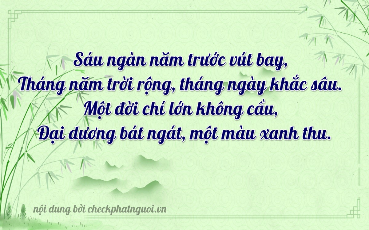 Bài thơ ý nghĩa cho <b>biển số 98A-63893</b> tại website checkphatnguoi.vn