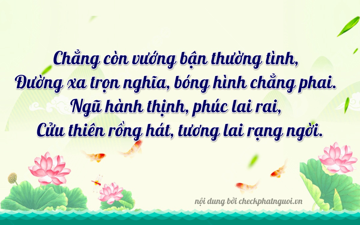 Bài thơ ý nghĩa cho <b>biển số 98A-64953</b> tại website checkphatnguoi.vn
