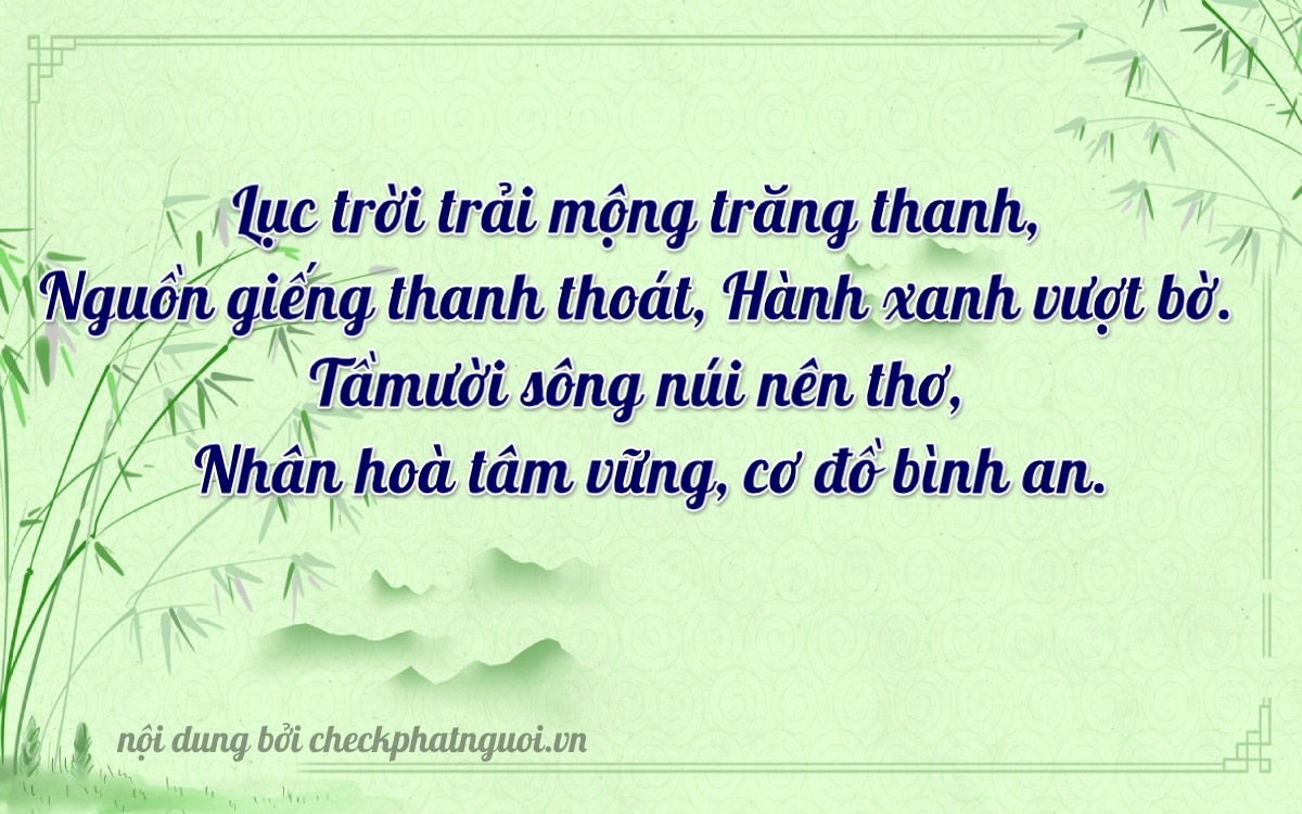 Bài thơ ý nghĩa cho <b>biển số 98A-65201</b> tại website checkphatnguoi.vn