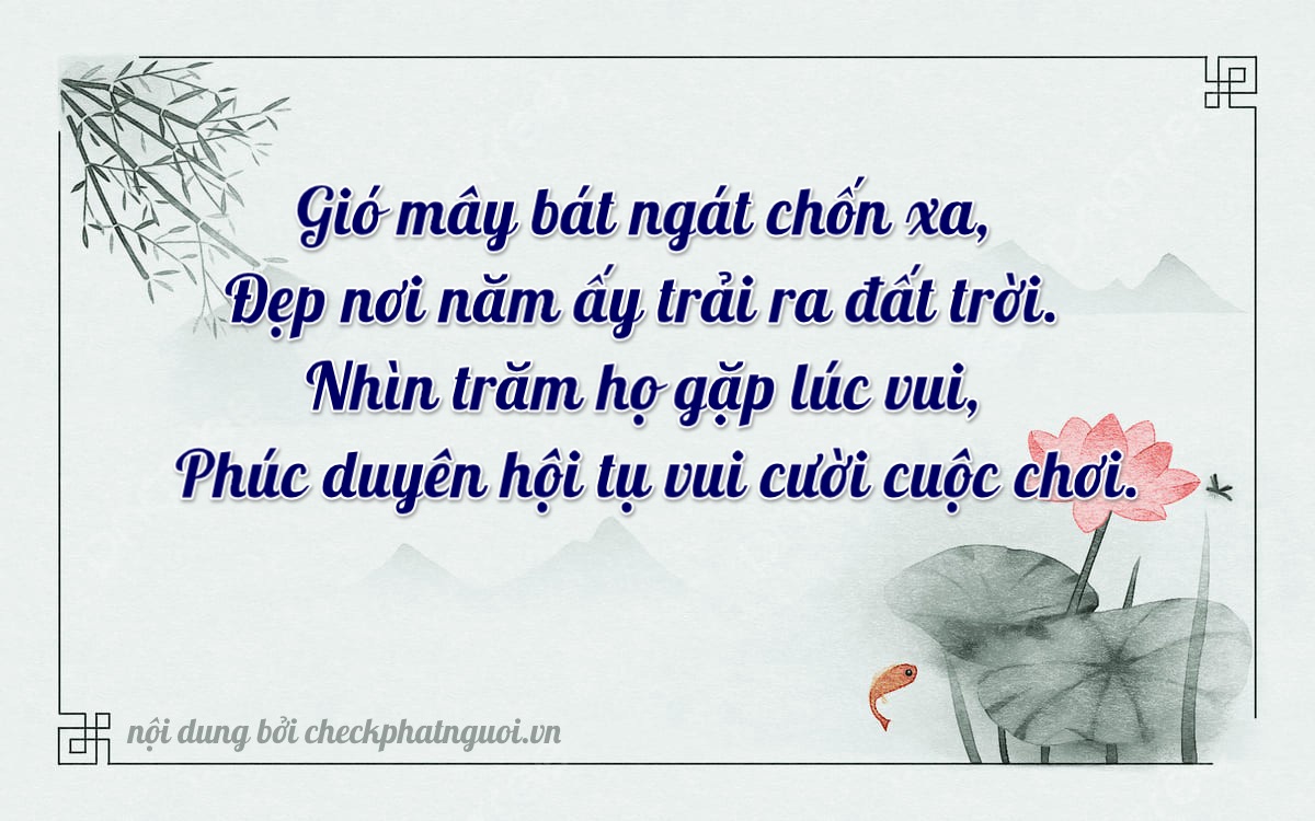 Bài thơ ý nghĩa cho <b>biển số 98A-65356</b> tại website checkphatnguoi.vn