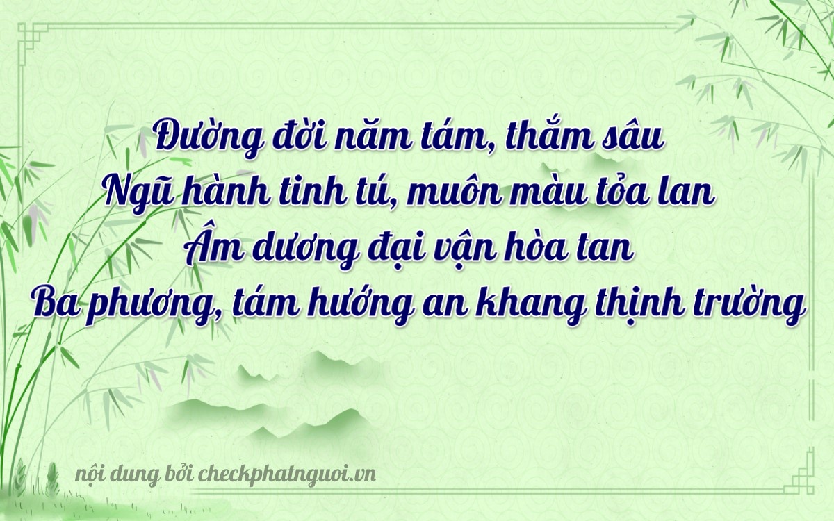 Bài thơ ý nghĩa cho <b>biển số 98A-65883</b> tại website checkphatnguoi.vn