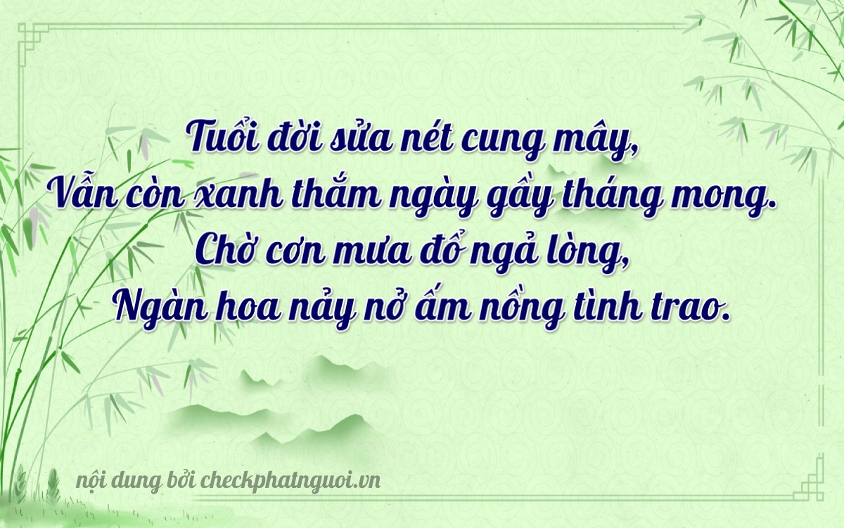 Bài thơ ý nghĩa cho <b>biển số 98A-65975</b> tại website checkphatnguoi.vn