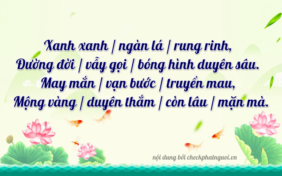 Bài thơ ý nghĩa cho <b>biển số 98A-66548</b> tại website checkphatnguoi.vn