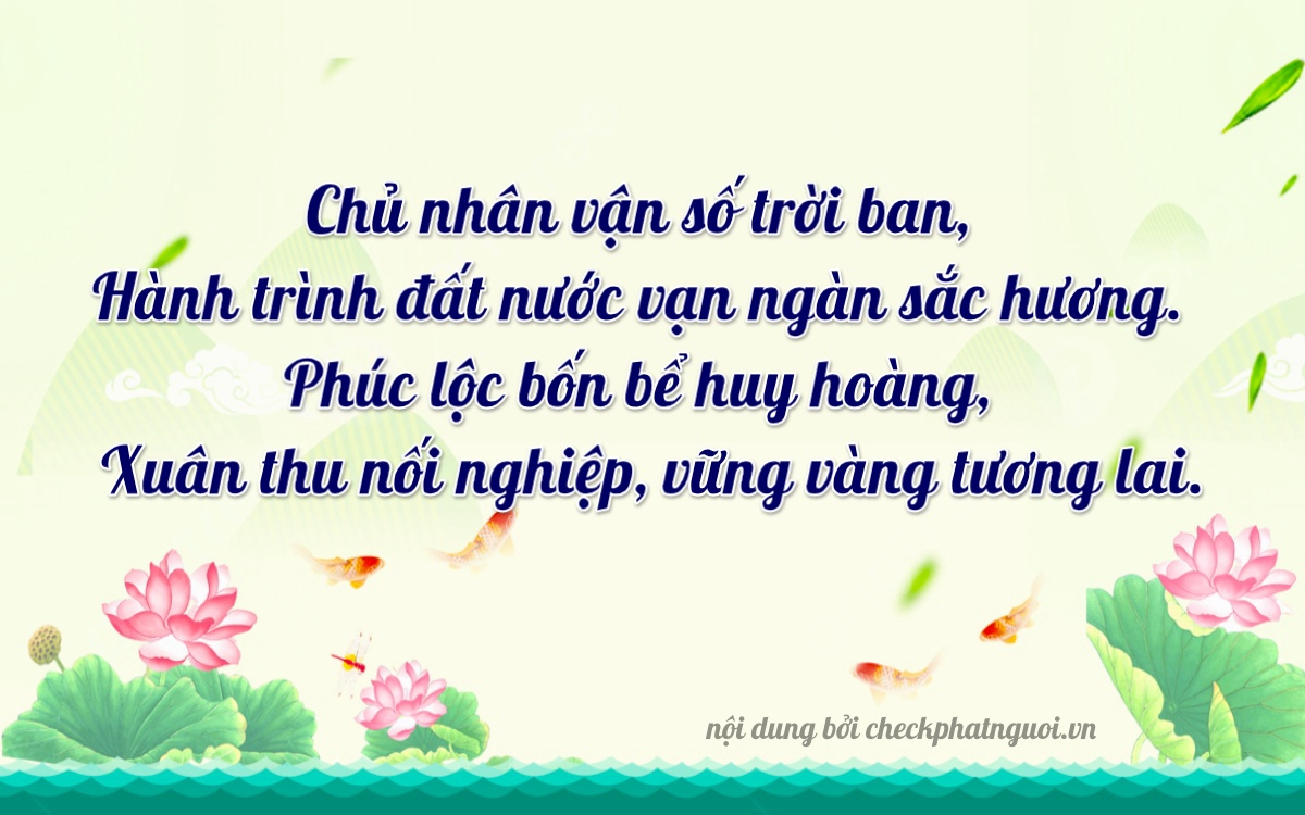 Bài thơ ý nghĩa cho <b>biển số 98A-66744</b> tại website checkphatnguoi.vn