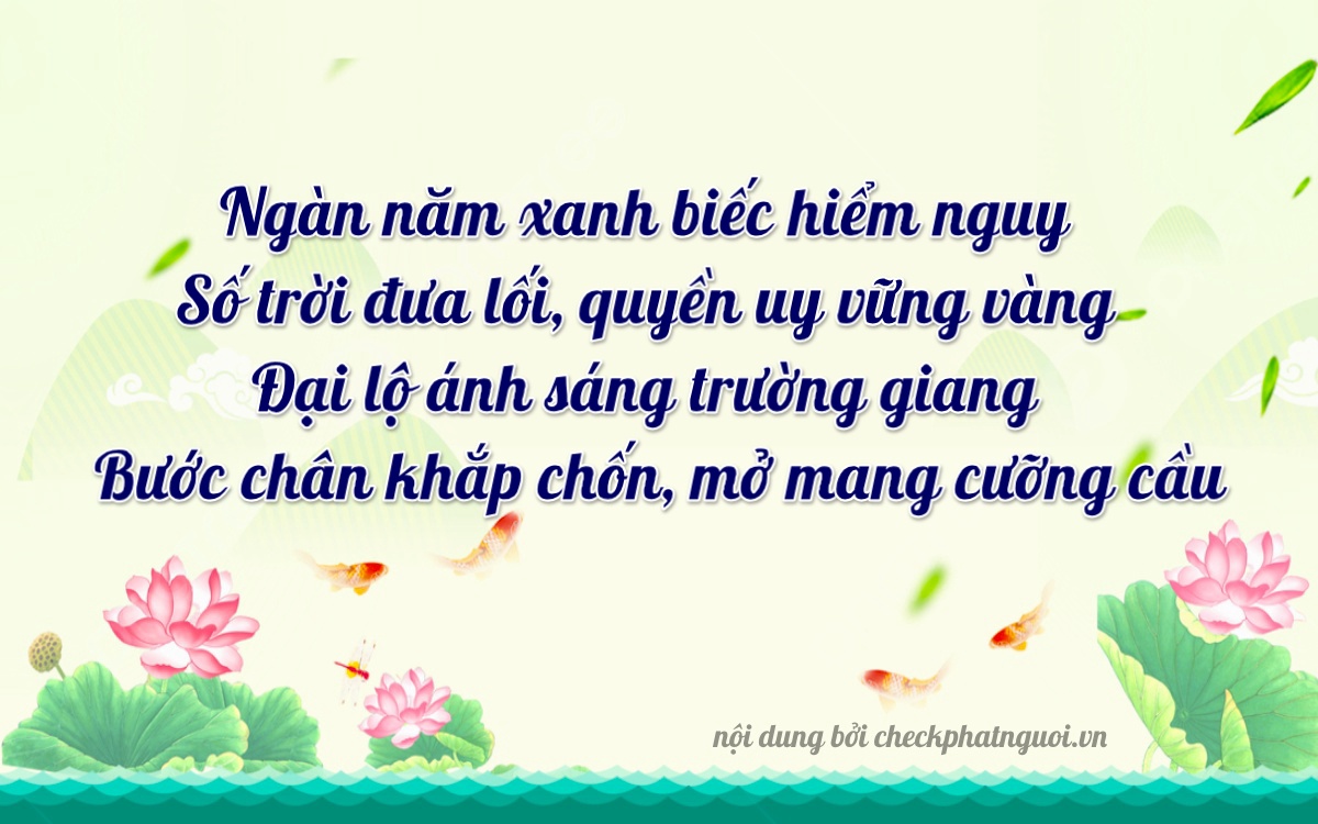Bài thơ ý nghĩa cho <b>biển số 98A-67440</b> tại website checkphatnguoi.vn