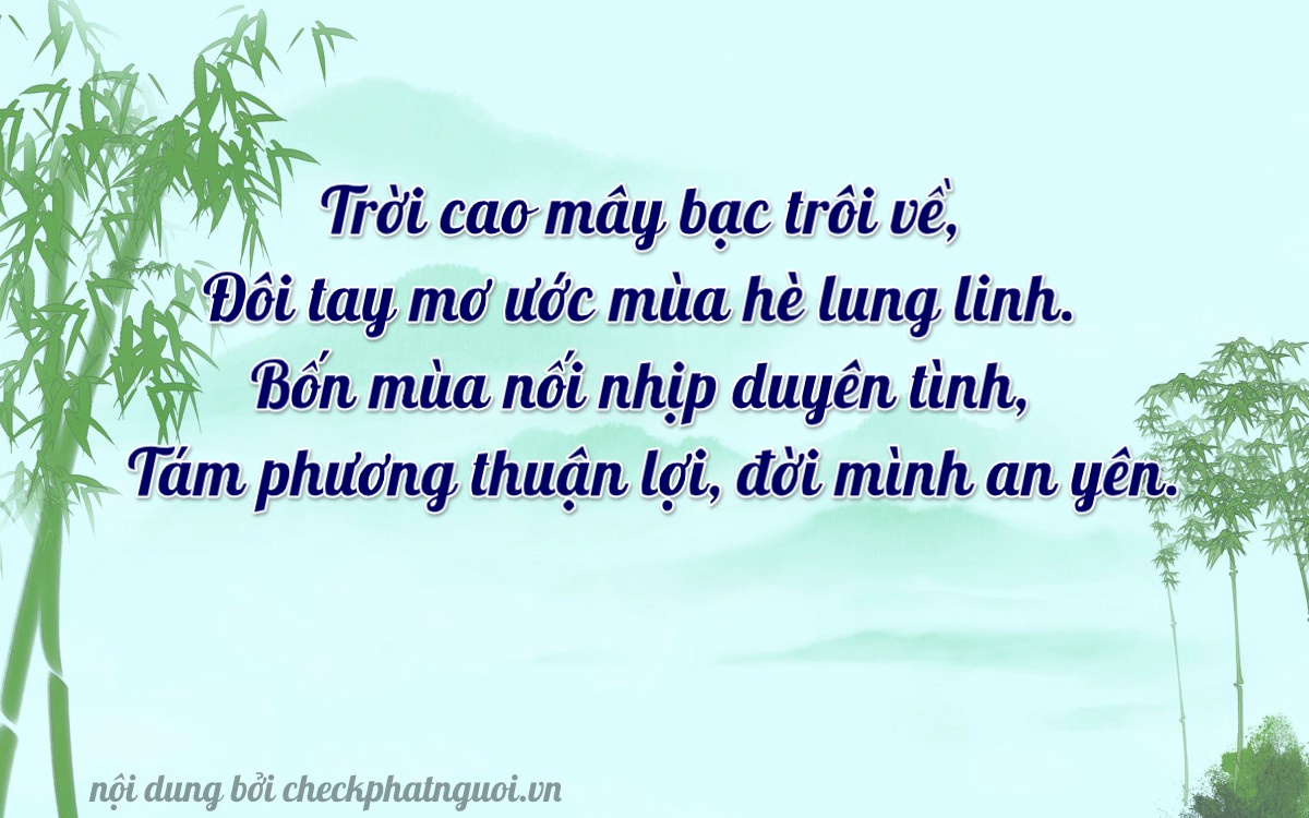 Bài thơ ý nghĩa cho <b>biển số 98A-69484</b> tại website checkphatnguoi.vn