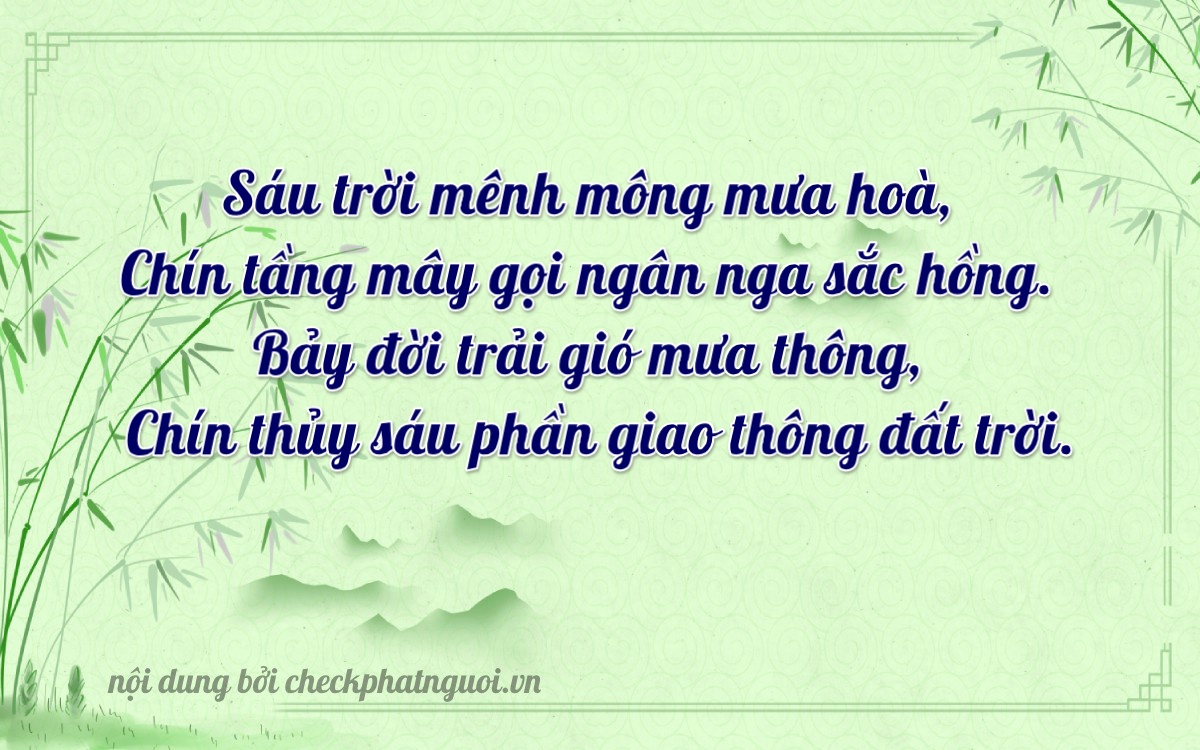 Bài thơ ý nghĩa cho <b>biển số 98A-69790</b> tại website checkphatnguoi.vn