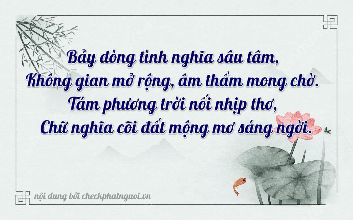 Bài thơ ý nghĩa cho <b>biển số 98A-70876</b> tại website checkphatnguoi.vn
