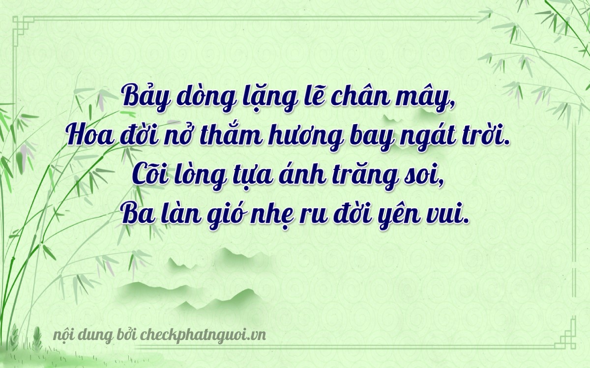 Bài thơ ý nghĩa cho <b>biển số 98A-71235</b> tại website checkphatnguoi.vn