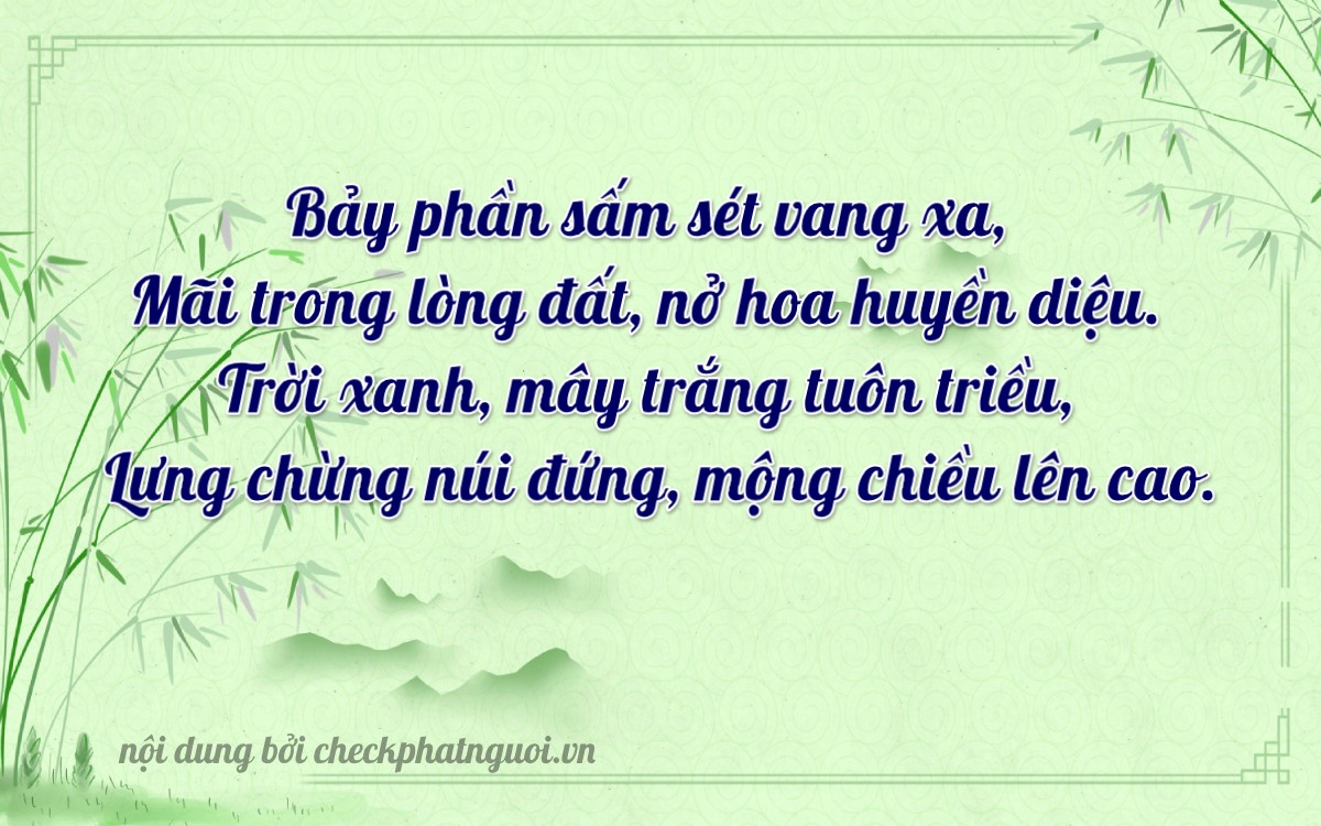 Bài thơ ý nghĩa cho <b>biển số 98A-73135</b> tại website checkphatnguoi.vn