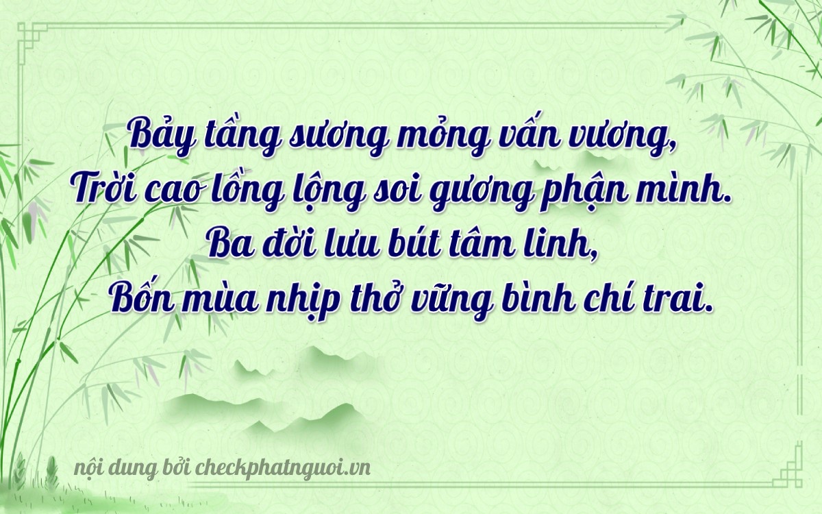 Bài thơ ý nghĩa cho <b>biển số 98A-73241</b> tại website checkphatnguoi.vn