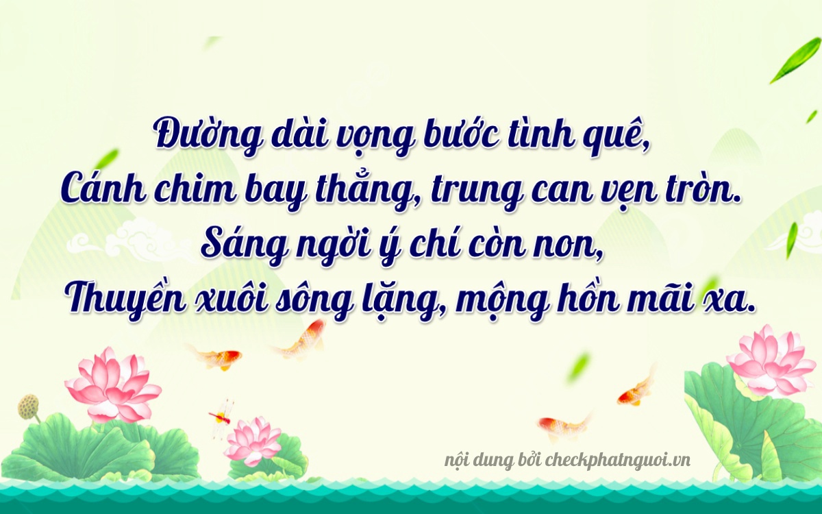 Bài thơ ý nghĩa cho <b>biển số 98A-73714</b> tại website checkphatnguoi.vn
