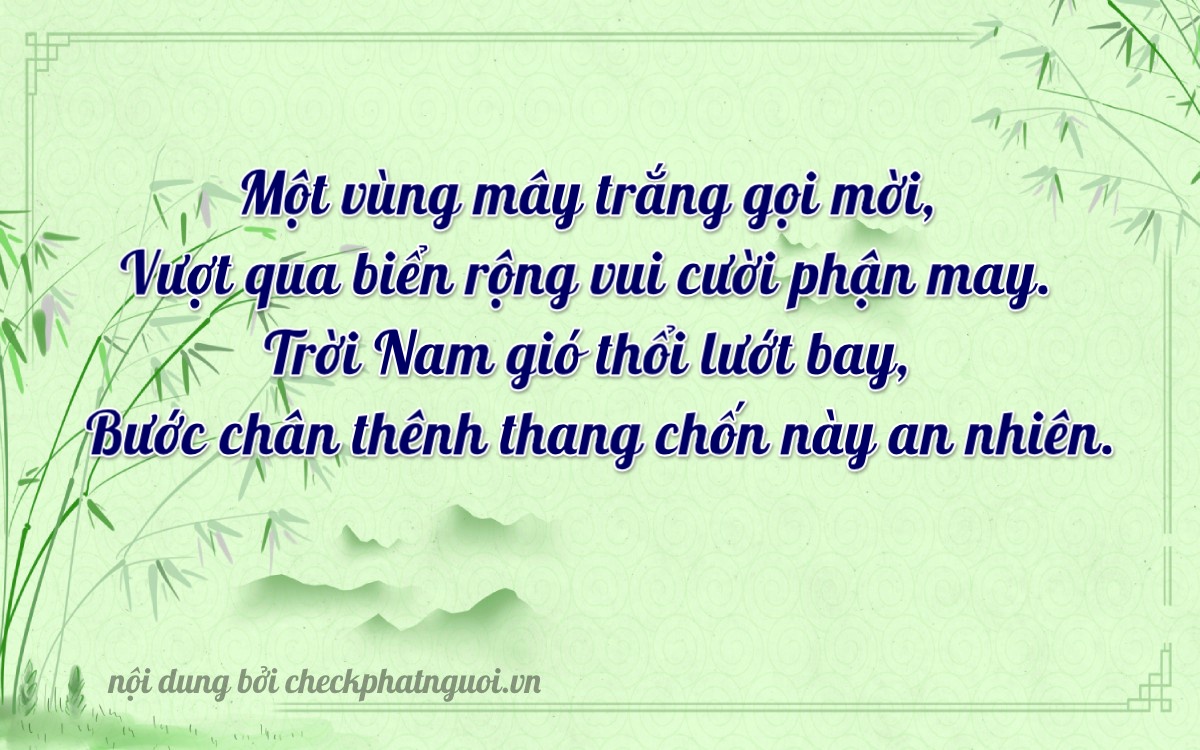 Bài thơ ý nghĩa cho <b>biển số 98A-74309</b> tại website checkphatnguoi.vn