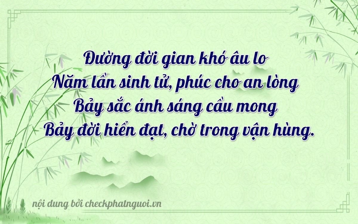 Bài thơ ý nghĩa cho <b>biển số 98A-76177</b> tại website checkphatnguoi.vn