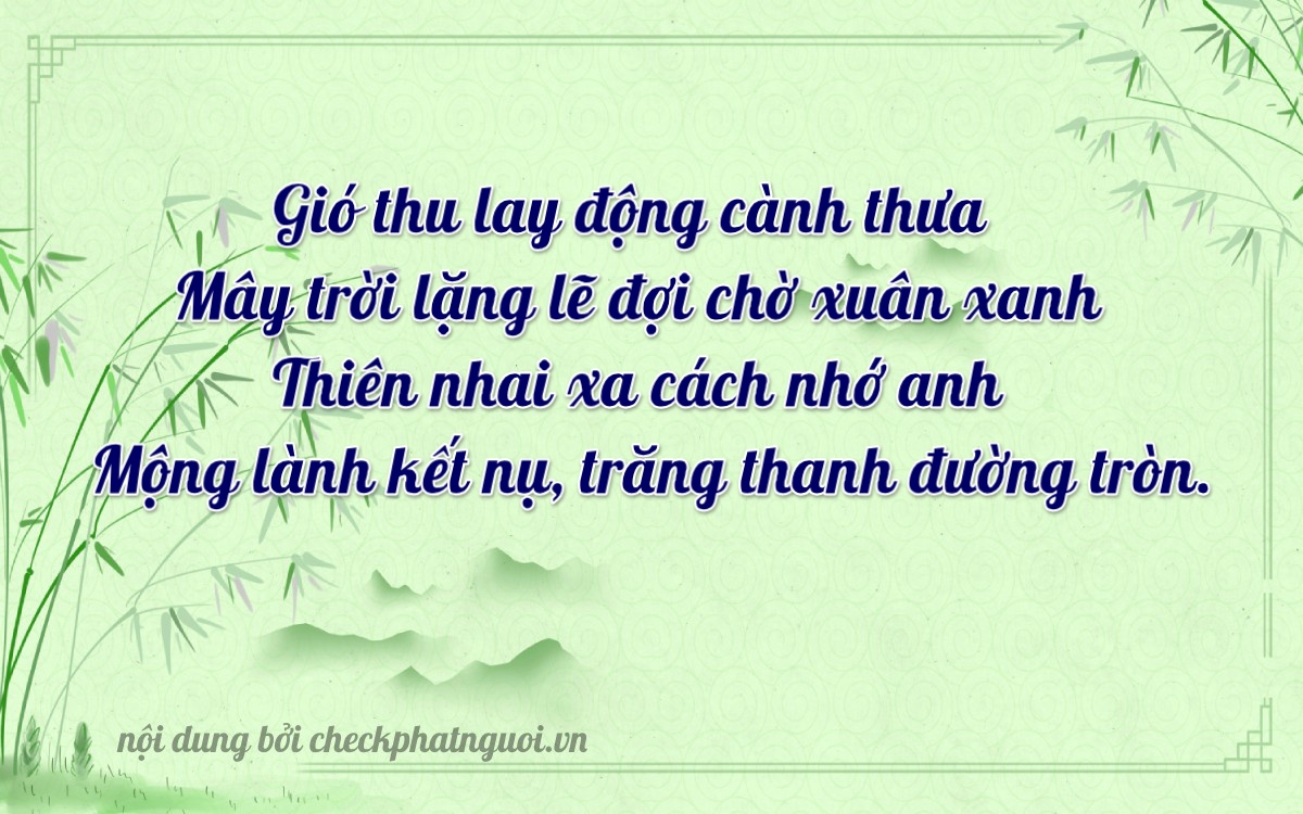 Bài thơ ý nghĩa cho <b>biển số 98A-76733</b> tại website checkphatnguoi.vn