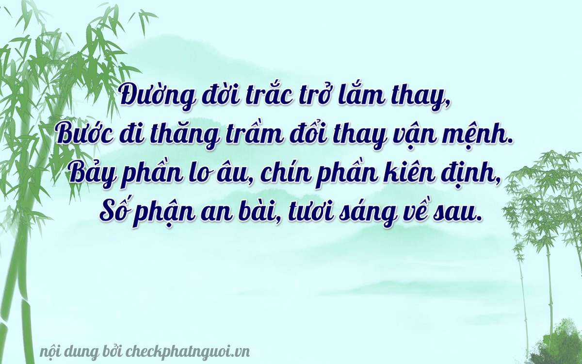 Bài thơ ý nghĩa cho <b>biển số 98A-79487</b> tại website checkphatnguoi.vn