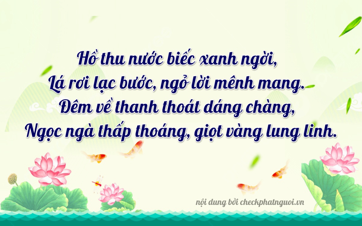 Bài thơ ý nghĩa cho <b>biển số 98A-80140</b> tại website checkphatnguoi.vn