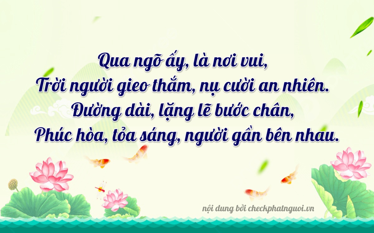 Bài thơ ý nghĩa cho <b>biển số 98A-80748</b> tại website checkphatnguoi.vn