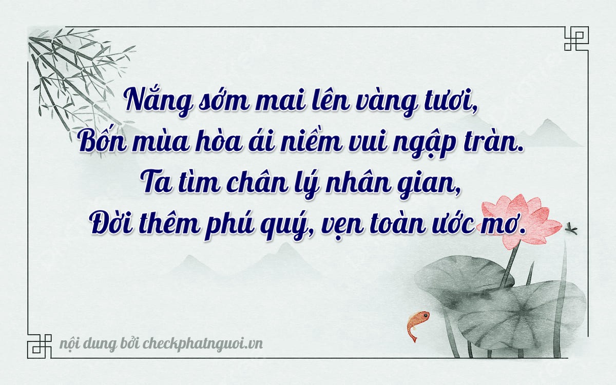 Bài thơ ý nghĩa cho <b>biển số 98A-81475</b> tại website checkphatnguoi.vn