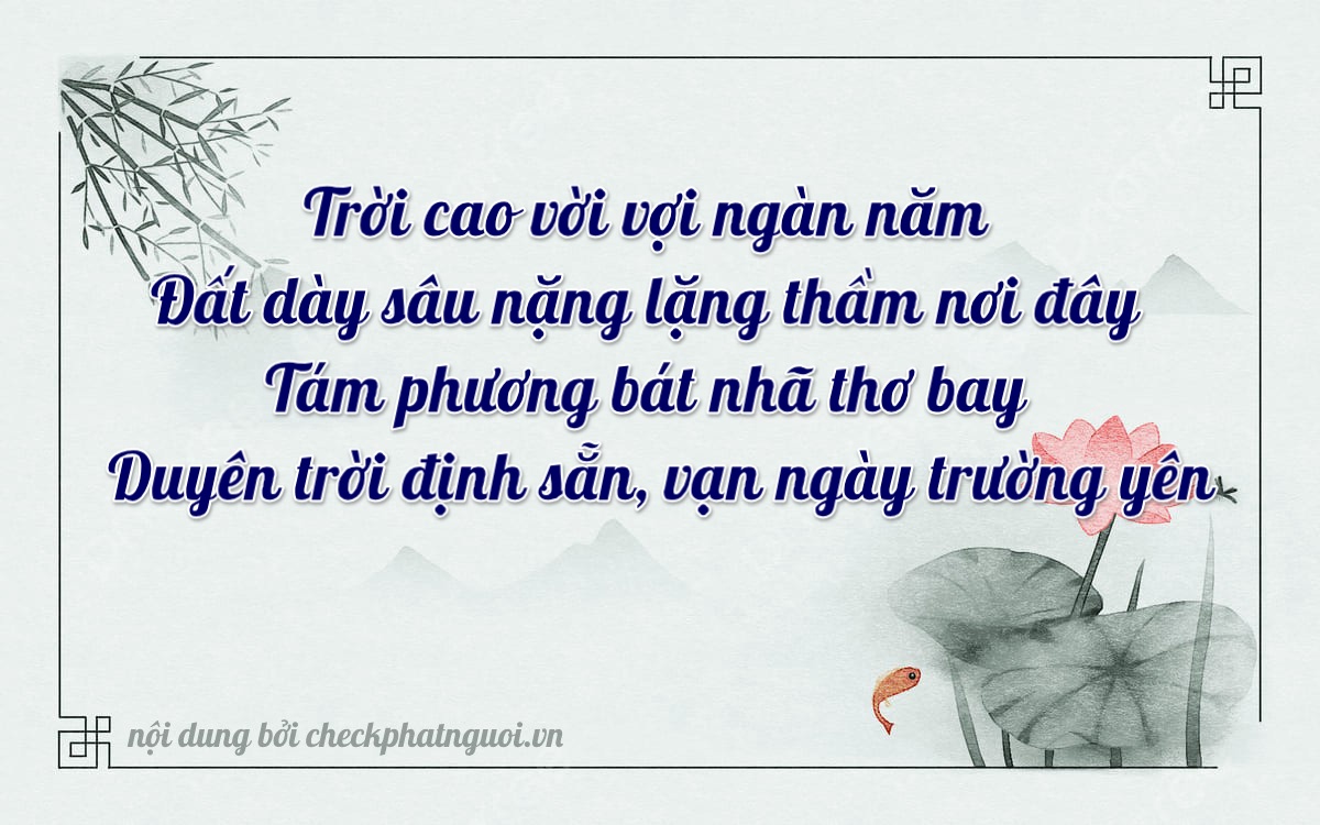 Bài thơ ý nghĩa cho <b>biển số 98A-81645</b> tại website checkphatnguoi.vn