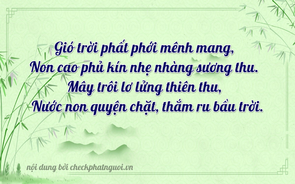Bài thơ ý nghĩa cho <b>biển số 98A-85388</b> tại website checkphatnguoi.vn