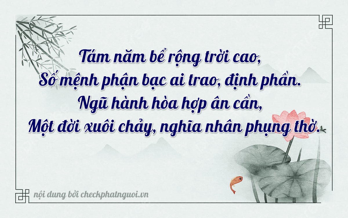 Bài thơ ý nghĩa cho <b>biển số 98A-85851</b> tại website checkphatnguoi.vn