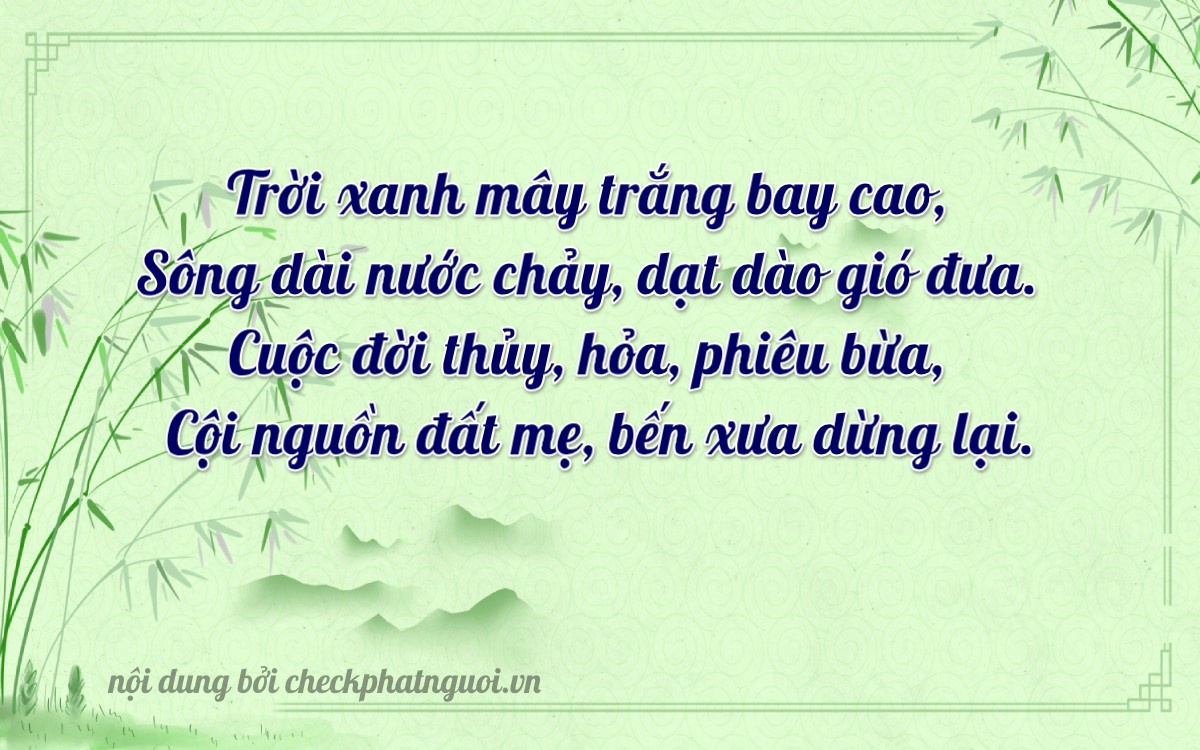 Bài thơ ý nghĩa cho <b>biển số 98A-86336</b> tại website checkphatnguoi.vn