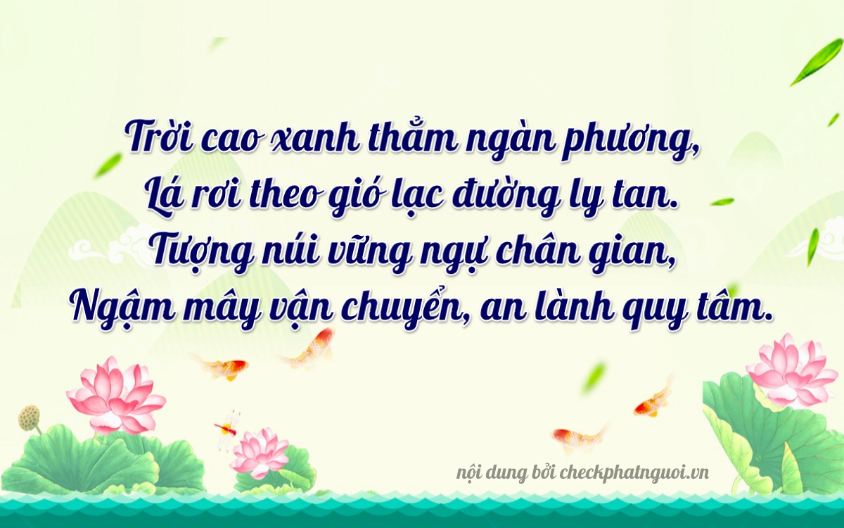 Bài thơ ý nghĩa cho <b>biển số 98A-87709</b> tại website checkphatnguoi.vn
