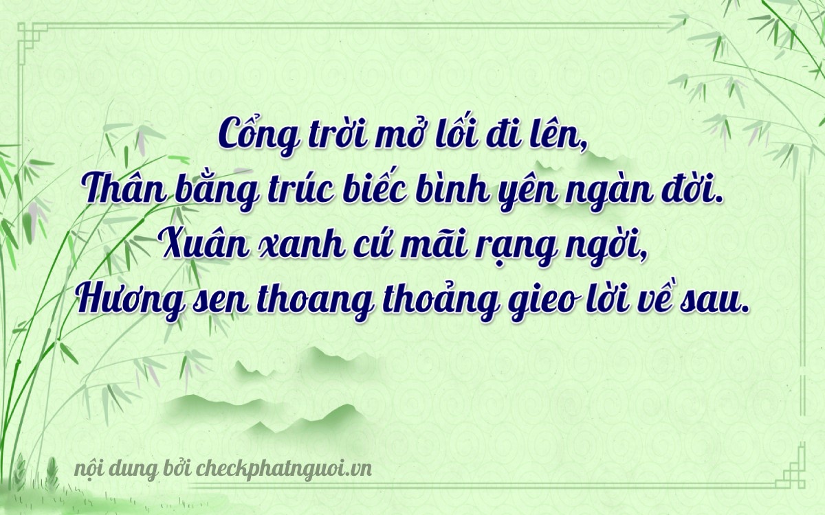 Bài thơ ý nghĩa cho <b>biển số 98A-88228</b> tại website checkphatnguoi.vn