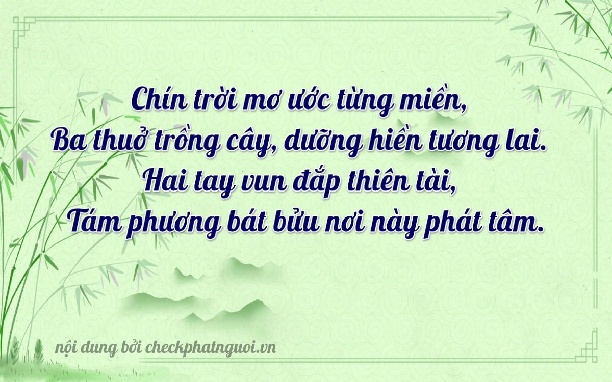 Bài thơ ý nghĩa cho <b>biển số 98A-93218</b> tại website checkphatnguoi.vn