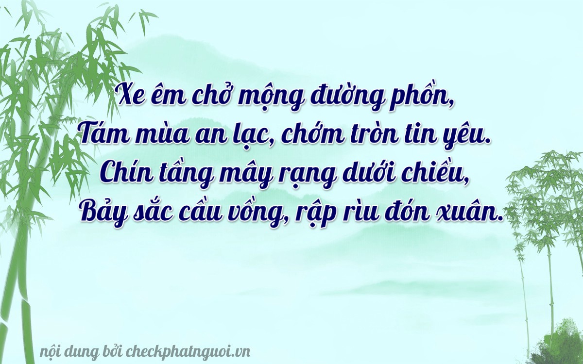 Bài thơ ý nghĩa cho <b>biển số 98AA-08687</b> tại website checkphatnguoi.vn