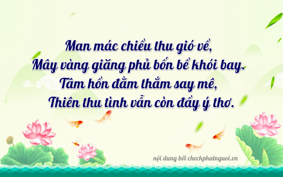 Bài thơ ý nghĩa cho <b>biển số 98AA-16898</b> tại website checkphatnguoi.vn