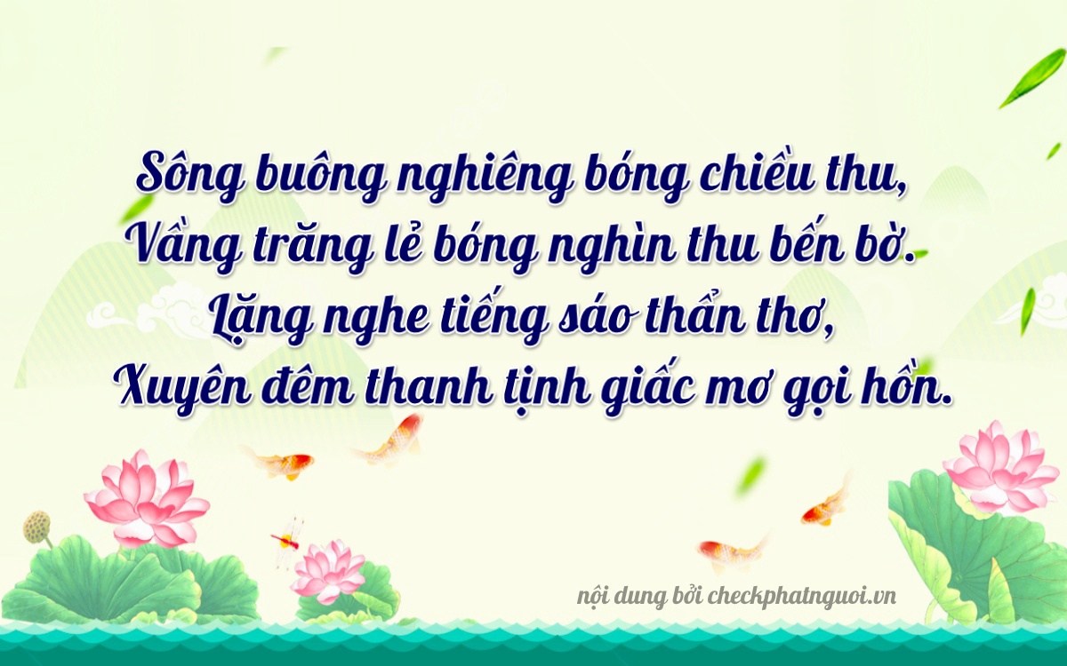 Bài thơ ý nghĩa cho <b>biển số 98AA-29610</b> tại website checkphatnguoi.vn