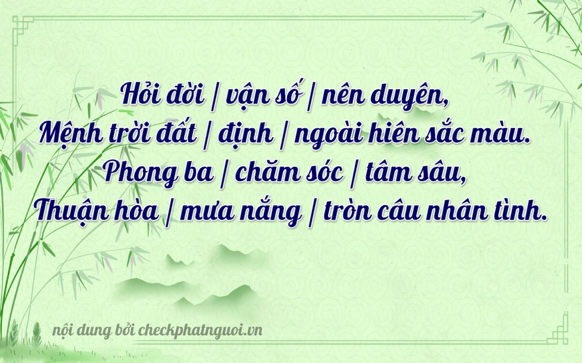 Bài thơ ý nghĩa cho <b>biển số 98AF-02024</b> tại website checkphatnguoi.vn